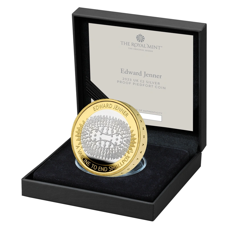 Moeda de Prata de 2023 - Edward Jenner £2 Proof