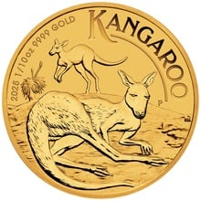 Moeda de Ouro de Décimo de Onça do Canguru Australiano de 2025