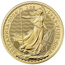 Moeda de Ouro Britânia de Uma Onça de 2024