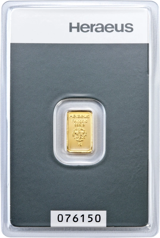 1g Gold Bar Heraeus