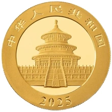 Moeda de ouro do panda chinês 15g 2025