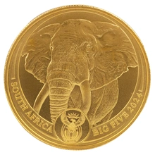 Moeda de Ouro de 1 Onça do Elefante - Série dos Cinco Grandes 2024