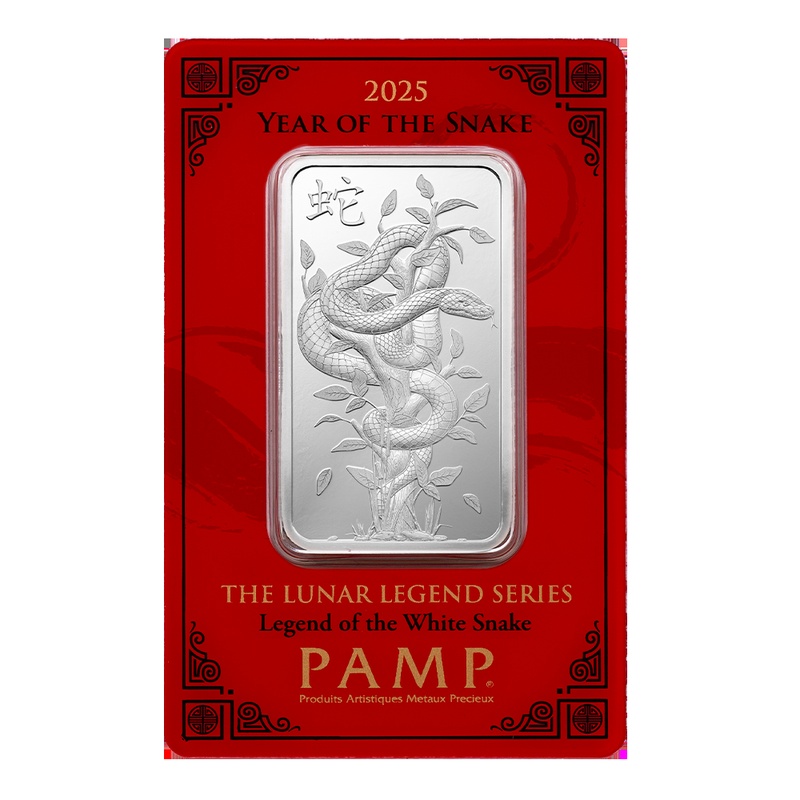 10g Silver Bar 2025 Year of the Snake PAMP