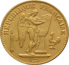 20 francos franceses - Anjo da Guarda