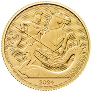 2024 Moeda de Ouro de 1/4 onça de São Jorge e o Dragão