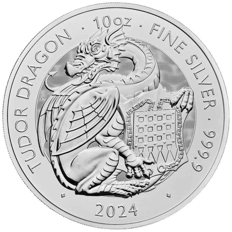 2024 Tudor Dragon - Tudor Beasts 10oz Silver Coin