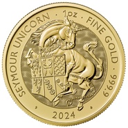 Moeda de 1 onça de Ouro - 2024 Seymour Unicornio - Tudor Beasts