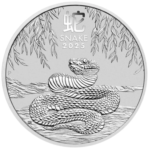 2025 Year of the Snake Silver Coin 2oz Perth Mint Australian Lunar Series