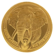 Moeda de Ouro de 1 Onça do Elefante - Série dos Cinco Grandes 2024