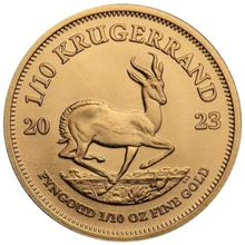 Moeda de Ouro Krugerrand de Decimo de Onça de 2023