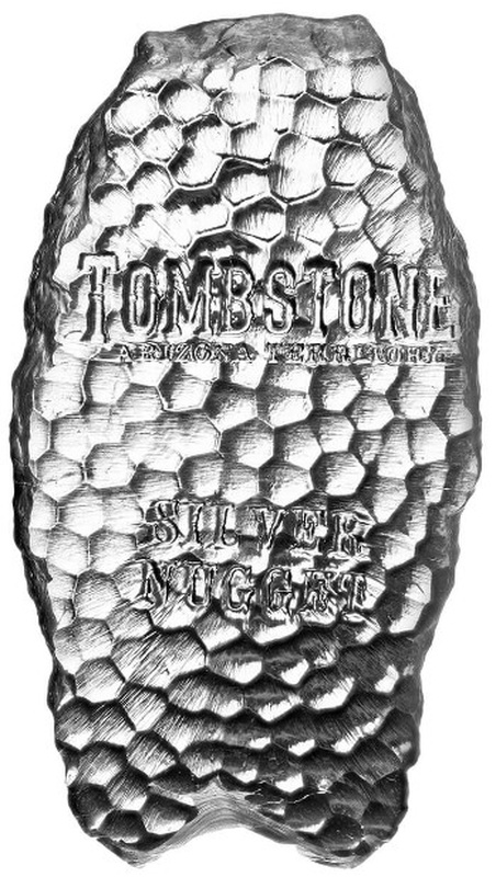 5oz Silver Bar Scottsdale Tombstone Nugget