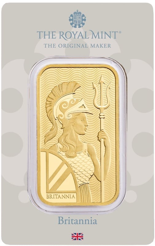 1oz Britannia Minted Gold Bar