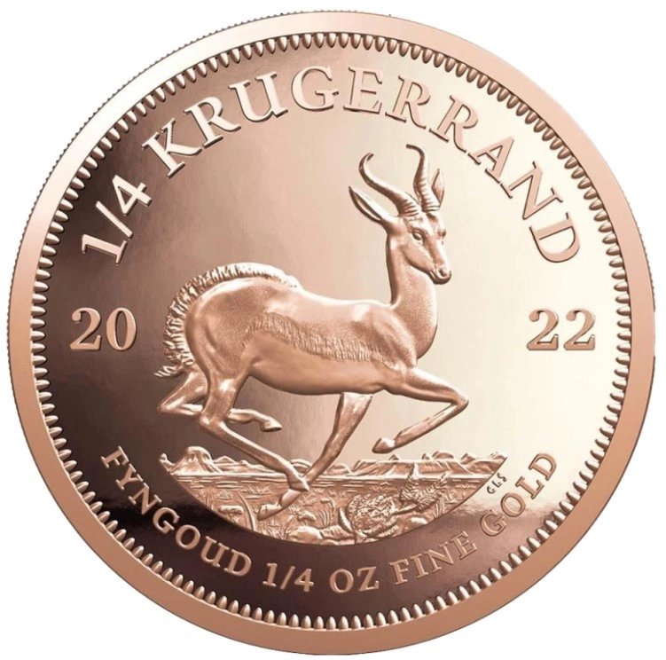 Moeda de Quarto de onça Krugerrand de 2022