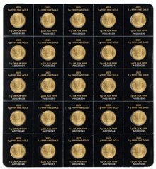 25 x 1 moedas de ouro MapleGram  2023