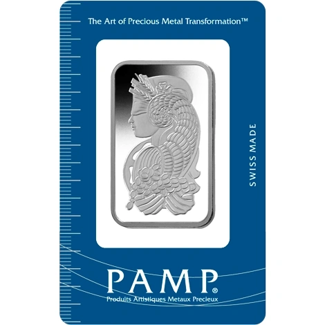 100g Platinum Bar PAMP Minted