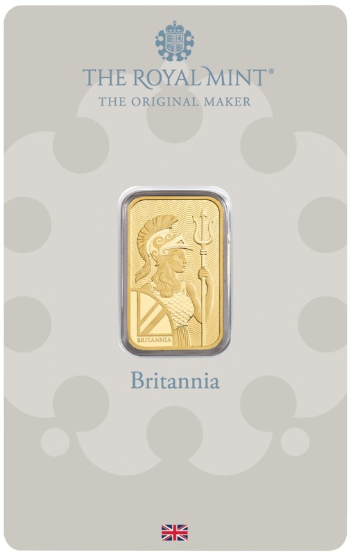 5g Gold Bar Britannia Minted