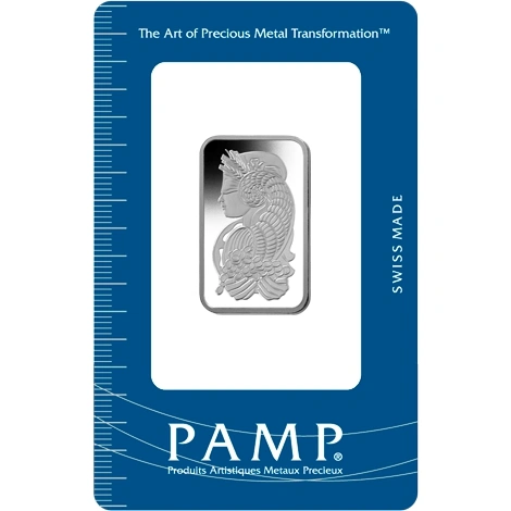 10g Platinum Bar PAMP Lady Fortuna Minted