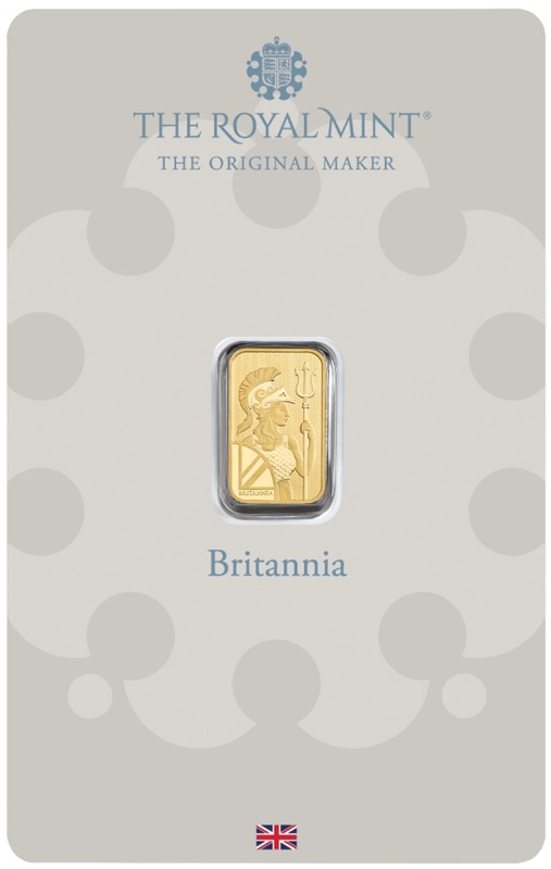 Britannia 1 Gram Minted Gold Bar