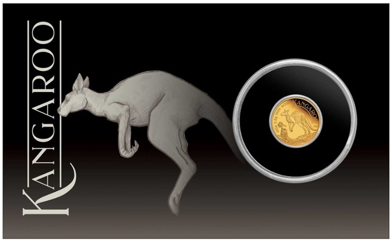 Moeda de ouro australiana “Mini Roo” de 0,5g de 2024