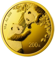 Moeda de Ouro de 15g - Panda Chinês 2023