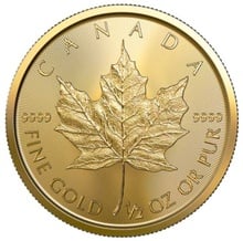 Moeda de Ouro Maple Canadiana de meia onça 2023