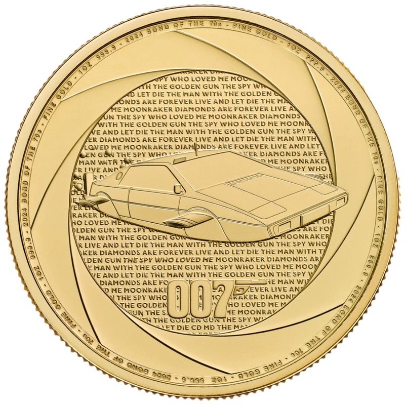 2024 Six Decades of 007, Bond of the 1970s 1oz Gold Coin