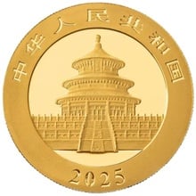 Moeda de ouro do panda chinês 15g 2025