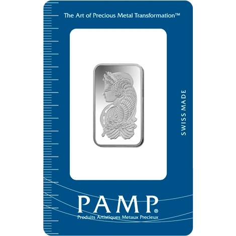 10g Silver Bar PAMP Lady Fortuna Minted