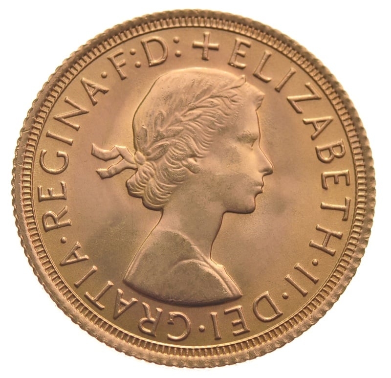 Sovereign - Elizabeth II, Young Head