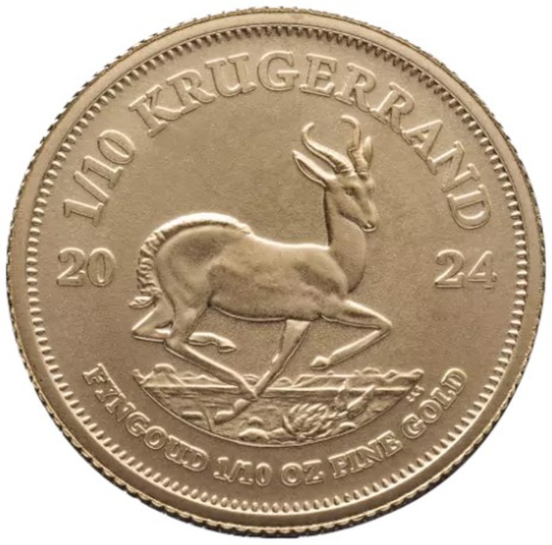 Krugerrand de 1/10oz de Ouro 2024