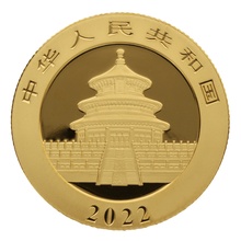 Moeda de Ouro de 8g - Panda Chinês 2022