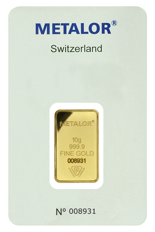 10g Gold Bar Metalor