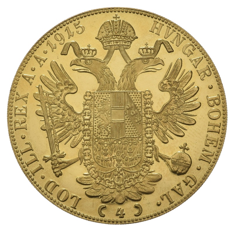 Gold Austrian 4 Ducat 1915