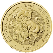 Moeda de Ouro de Quarto de Onça do Unicórnio Seymour - Bestas Tudor 2024