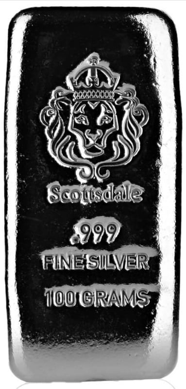 100g Silver Bar Cast Scottsdale