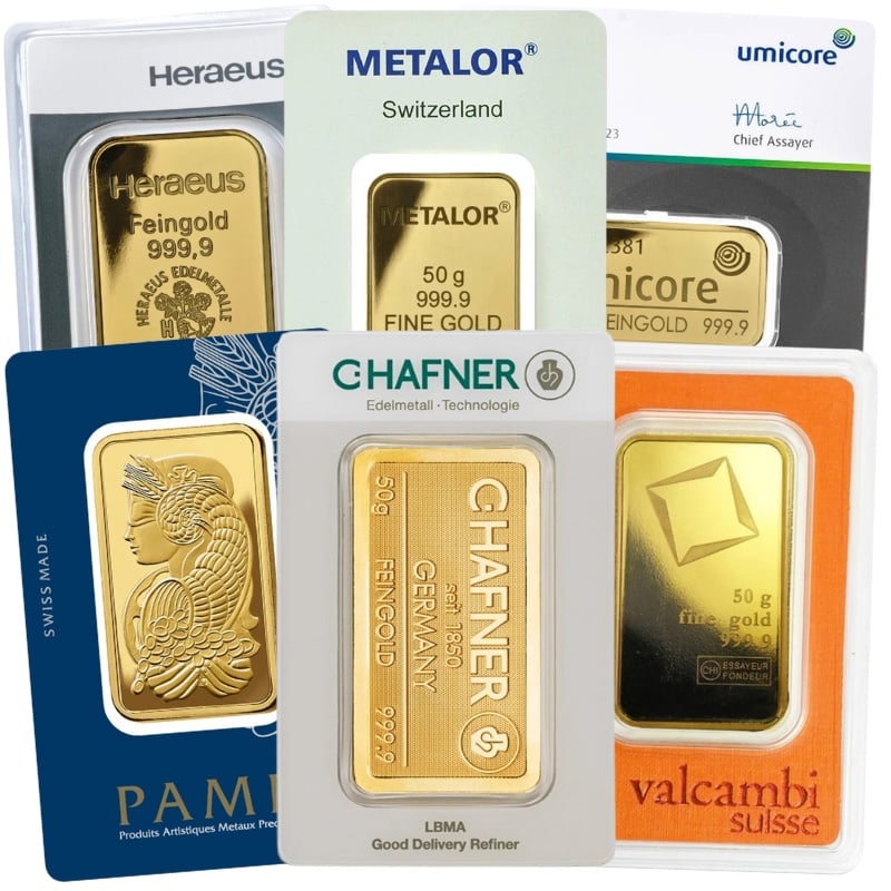 50g Gold Bars Best Value