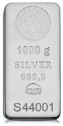 Barra de prata de 1 quilo Nadir