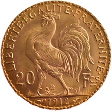 20 francos franceses - Galo de Marianne