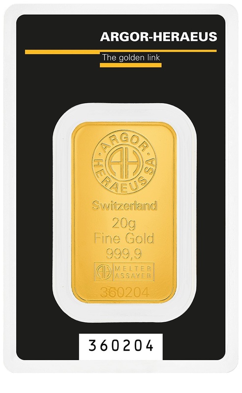 Argor-Heraeus 20 Gram Gold Bar