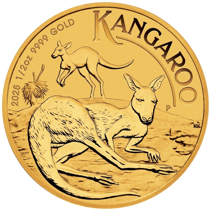 2025 1/2oz Australian Kangaroo Gold Nugget Coin