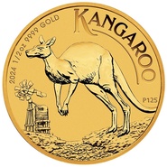 Moeda de Ouro de Meia Onça do Canguru Australiano de 2024