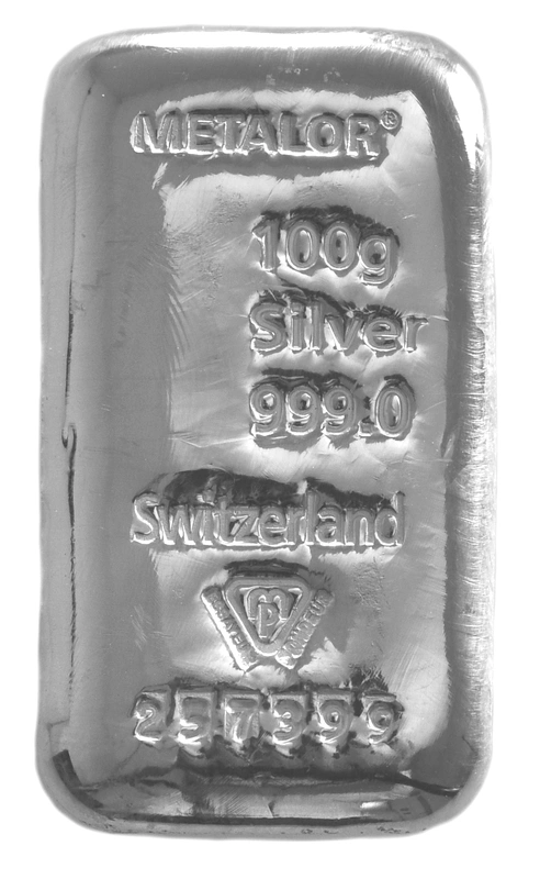 100g Silver Bar Metalor