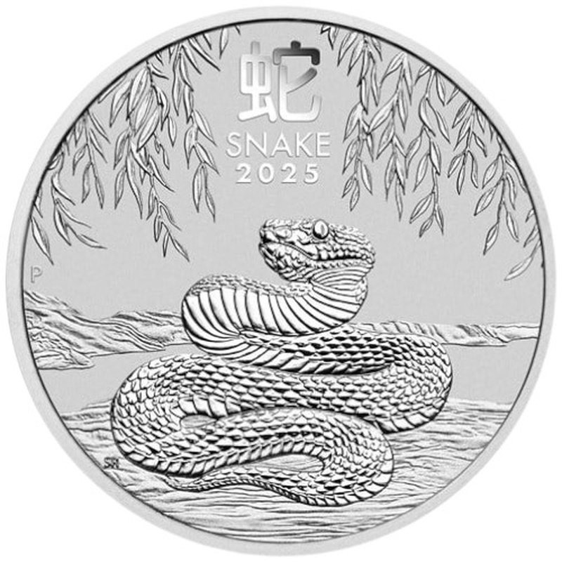 2025 Year of the Snake Silver Coin 1/2oz Perth Mint Australian Lunar Series