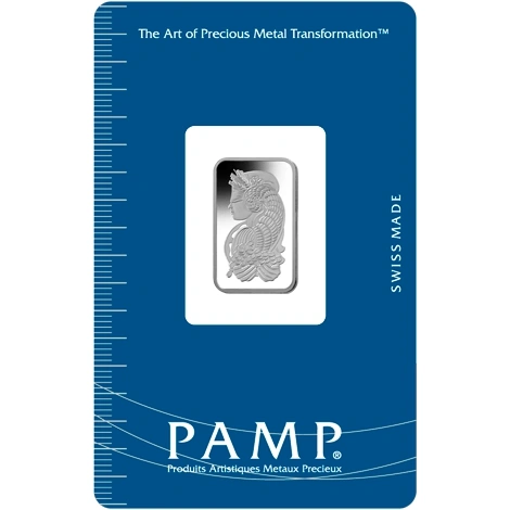 2.5g Platinum Bar PAMP Lady Fortuna Minted