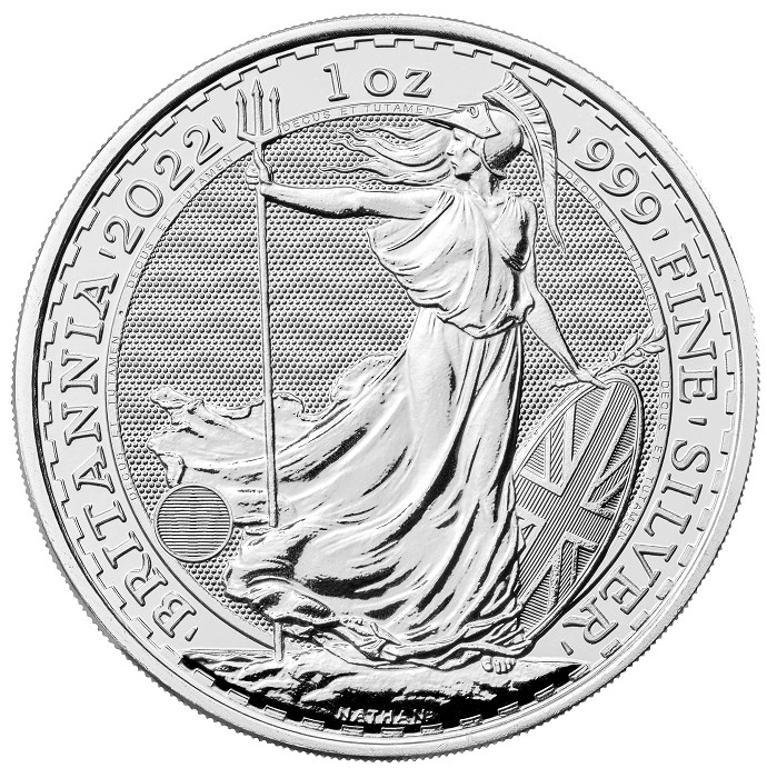 Moeda de Prata Britânia de 1oz de 2022