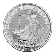 Moeda de Platina Britânia de 1 oz de 2023