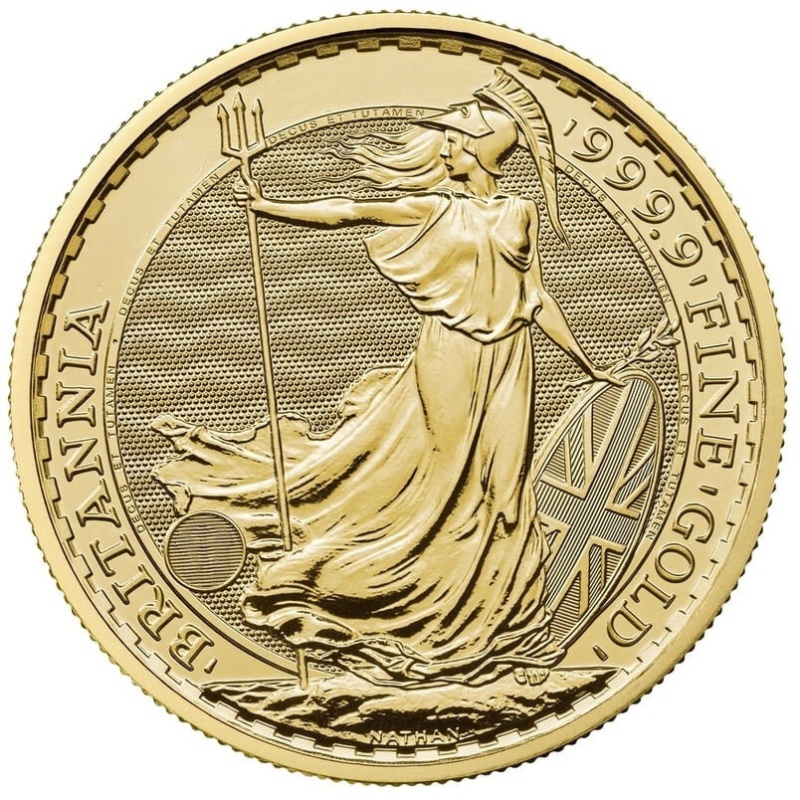 Moeda de Ouro Britânia de Uma Onça de 2025