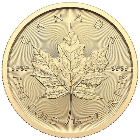 Moeda de Ouro Maple Canadiana de 1/2 onça 2024