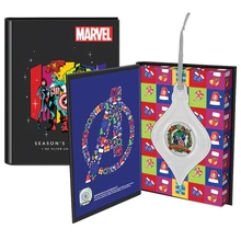 Moeda de Prata de 1 onça da Marvel de Boas Festas de 2023