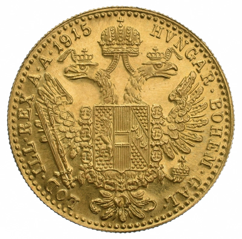 1915 Austrian 1 Ducat Gold Coin